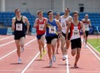 Nick Hooker (Leeds City AC) wins the senior 1500 metres, Northern Championships, Sport City, Manchester